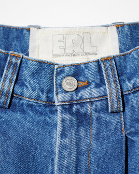 ERL / UNISEX PLEATED JEANS WOVEN BLUE