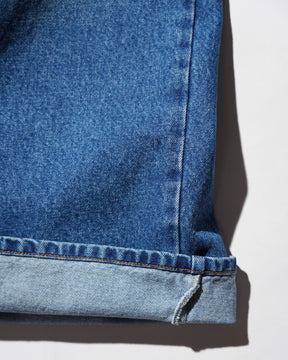 ERL / UNISEX PLEATED JEANS WOVEN BLUE
