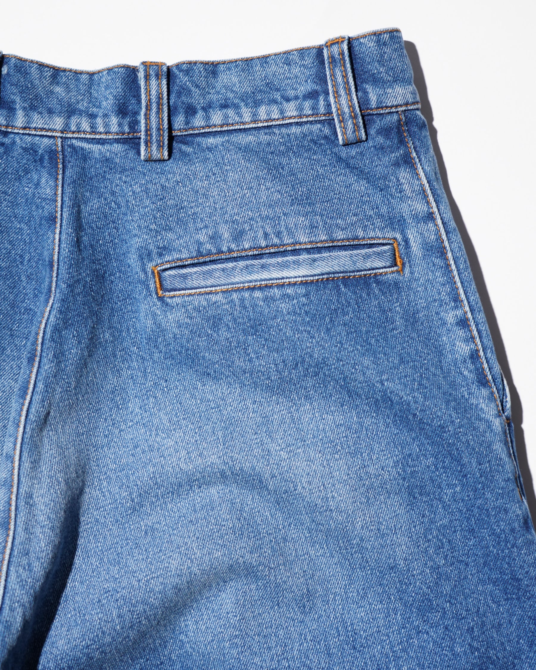 ERL / UNISEX PLEATED JEANS WOVEN BLUE