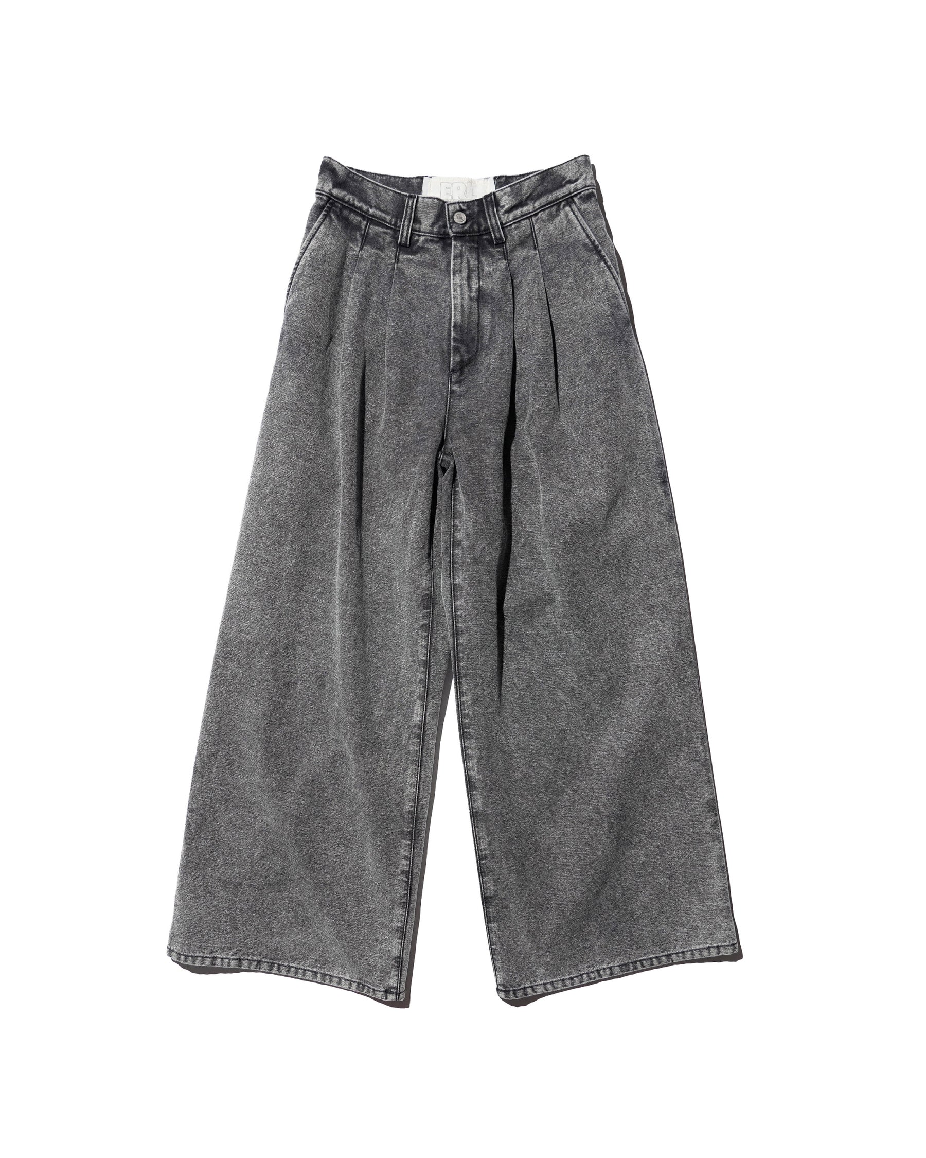 ERL / UNISEX PLEATED JEANS WOVEN BLACK