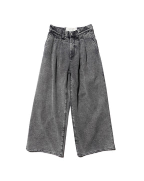 ERL / UNISEX PLEATED JEANS WOVEN BLACK