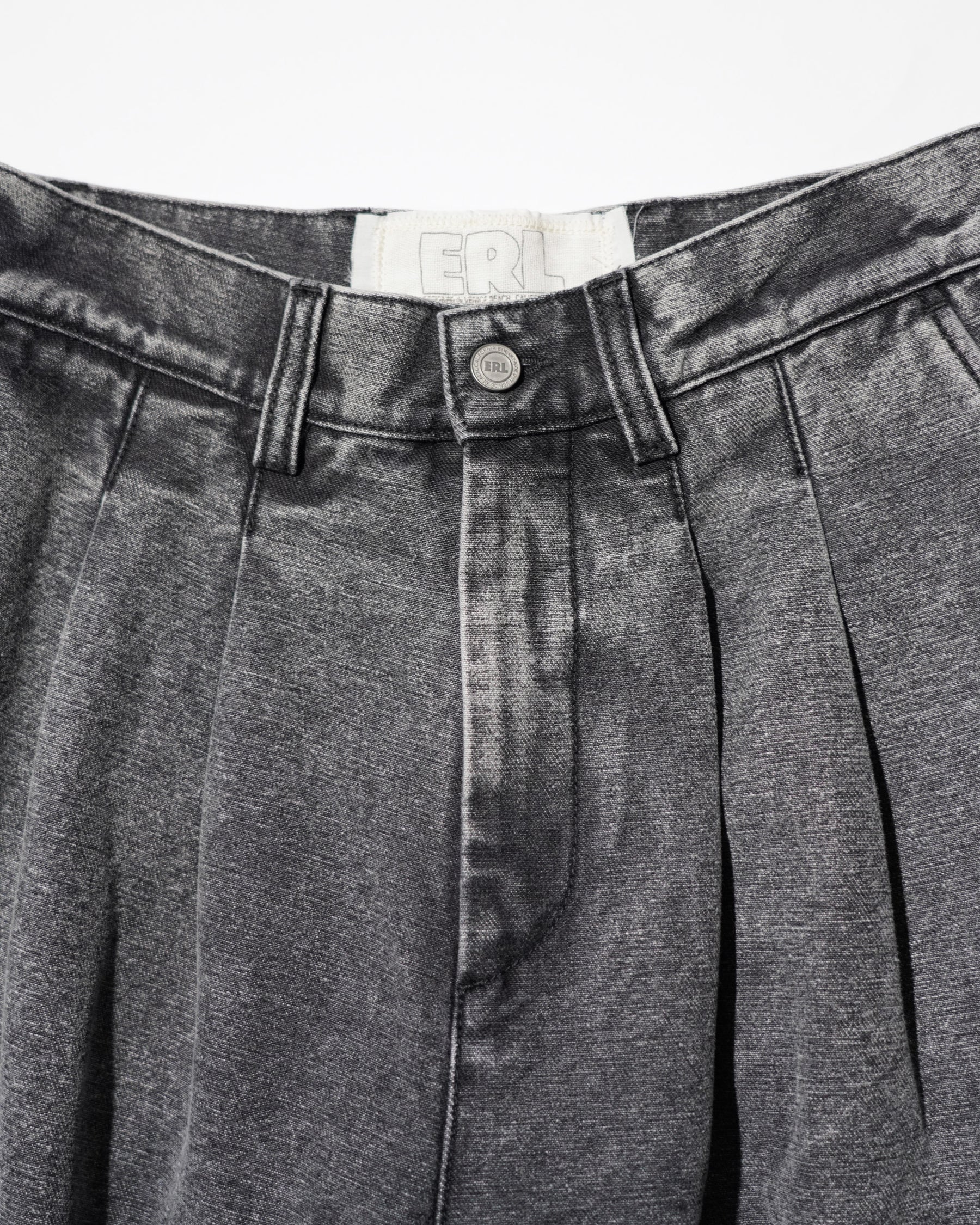 ERL / UNISEX PLEATED JEANS WOVEN BLACK