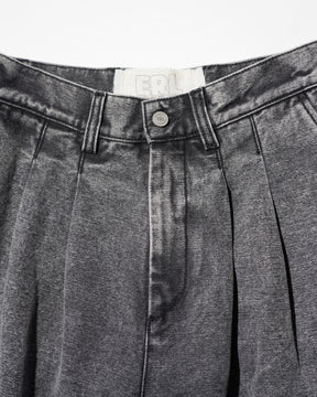 ERL / UNISEX PLEATED JEANS WOVEN BLACK