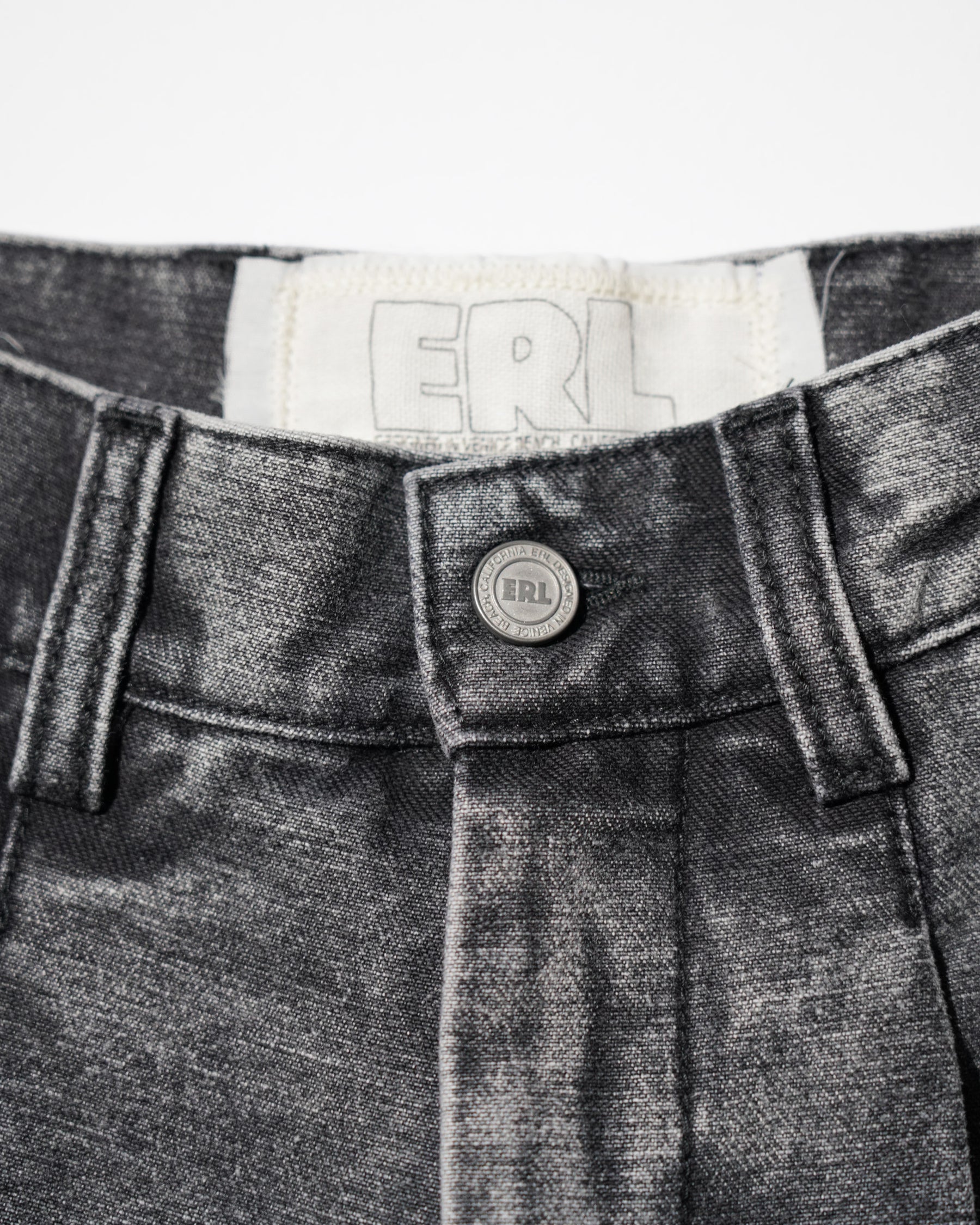 ERL / UNISEX PLEATED JEANS WOVEN BLACK