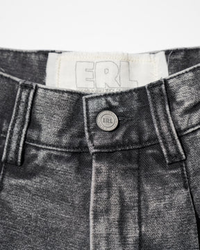 ERL / UNISEX PLEATED JEANS WOVEN BLACK