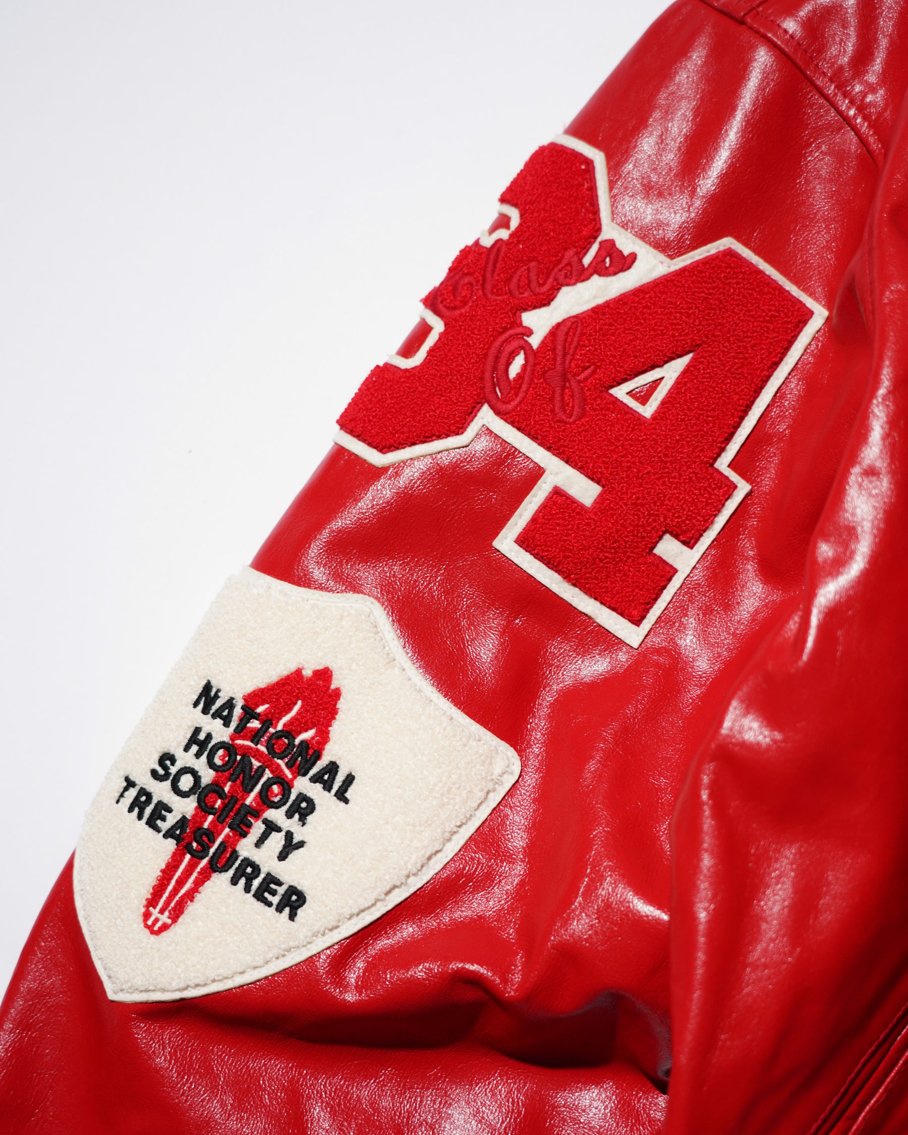 <span style="color: #f50b0b;">Last One</span> ERL / UNISEX LEATHER VARSITY JACKET LEATHER RED