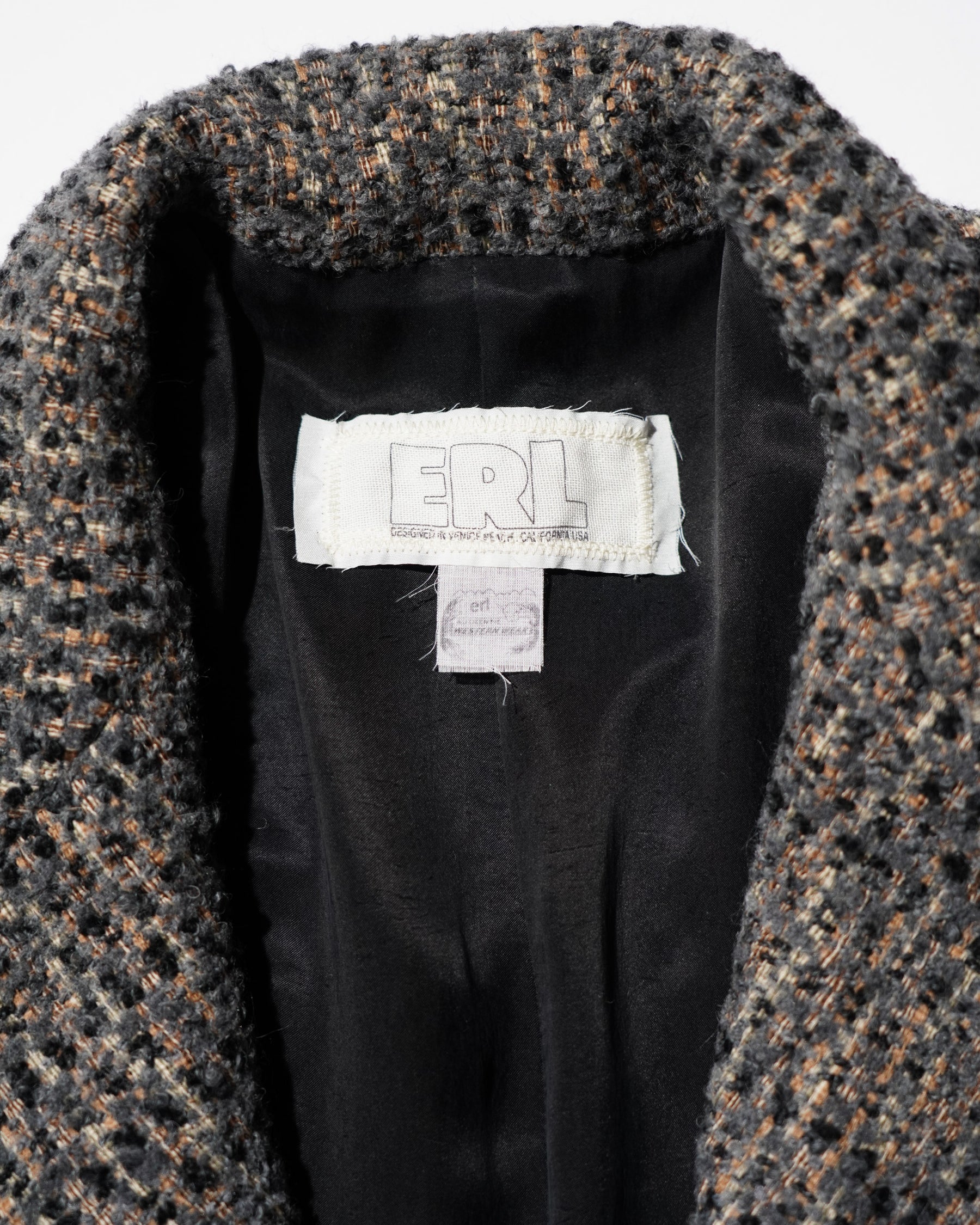 <span style="color: #f50b0b;">Last One</span> ERL / UNISEX TEXTURED WOOL OVERCOAT WOVEN GRAY