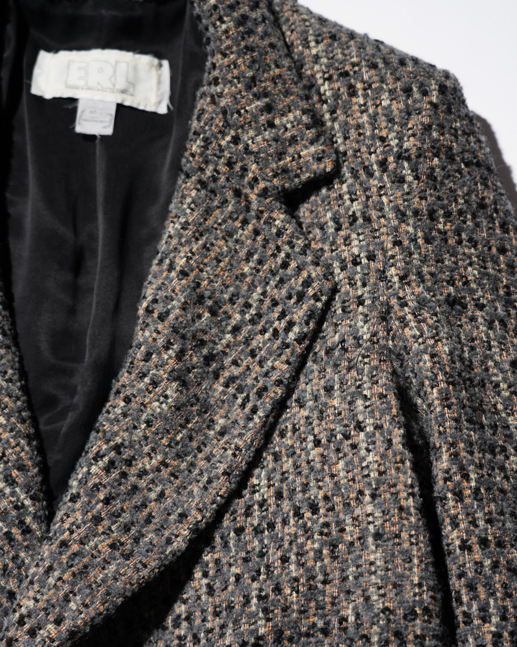 <span style="color: #f50b0b;">Last One</span> ERL / UNISEX TEXTURED WOOL OVERCOAT WOVEN GRAY