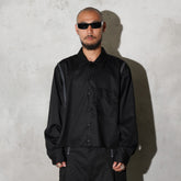 WHATEVERWORKS / SPLIT LS SHIRT BLACK