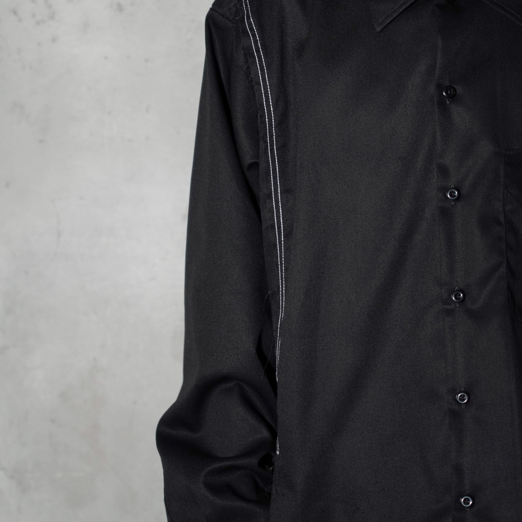 WHATEVERWORKS / SPLIT LS SHIRT BLACK