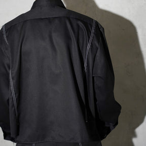 WHATEVERWORKS / SPLIT LS SHIRT BLACK