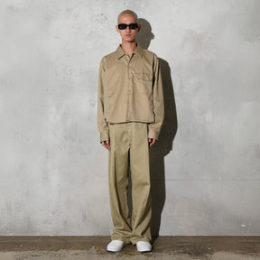 WHATEVERWORKS / SPLIT LS SHIRT KHAKI