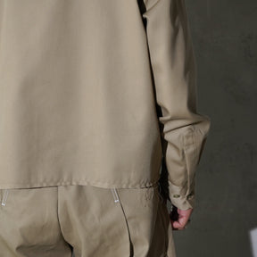 WHATEVERWORKS / PLEATED LS SHIRT KHAKI