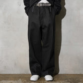 WHATEVERWORKS / PLEATED PANTS BLACK
