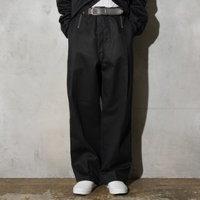 WHATEVERWORKS / PLEATED PANTS BLACK