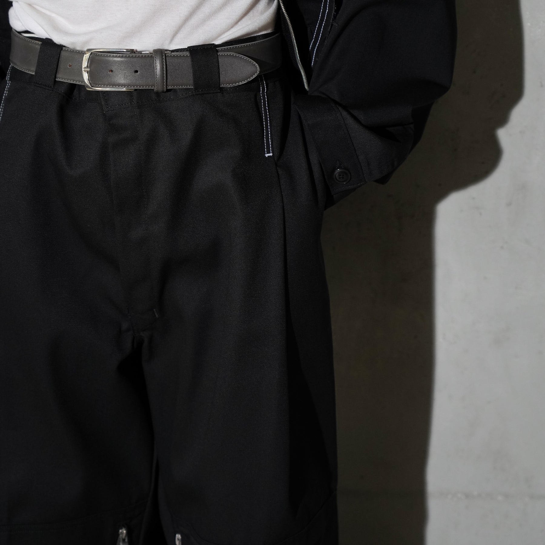 WHATEVERWORKS / DOUBLE KNEE PK PANTS BLACK