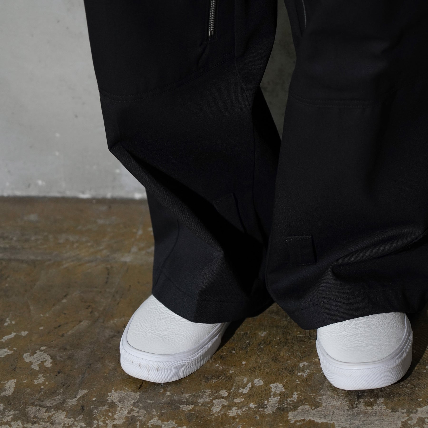 WHATEVERWORKS / DOUBLE KNEE PK PANTS BLACK