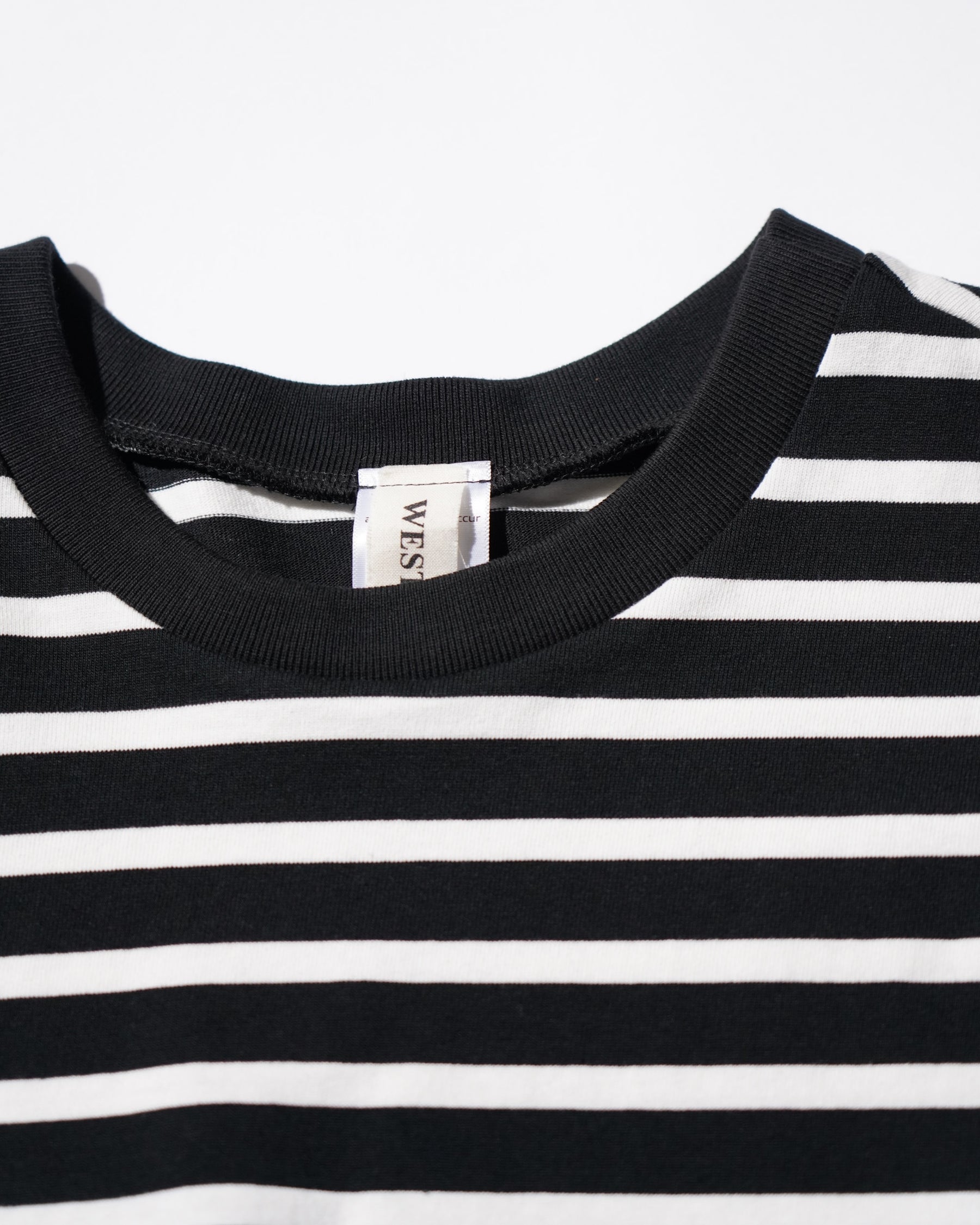 WESTFALL / STRIPED LACE DOUBLE SHIRT BLACK