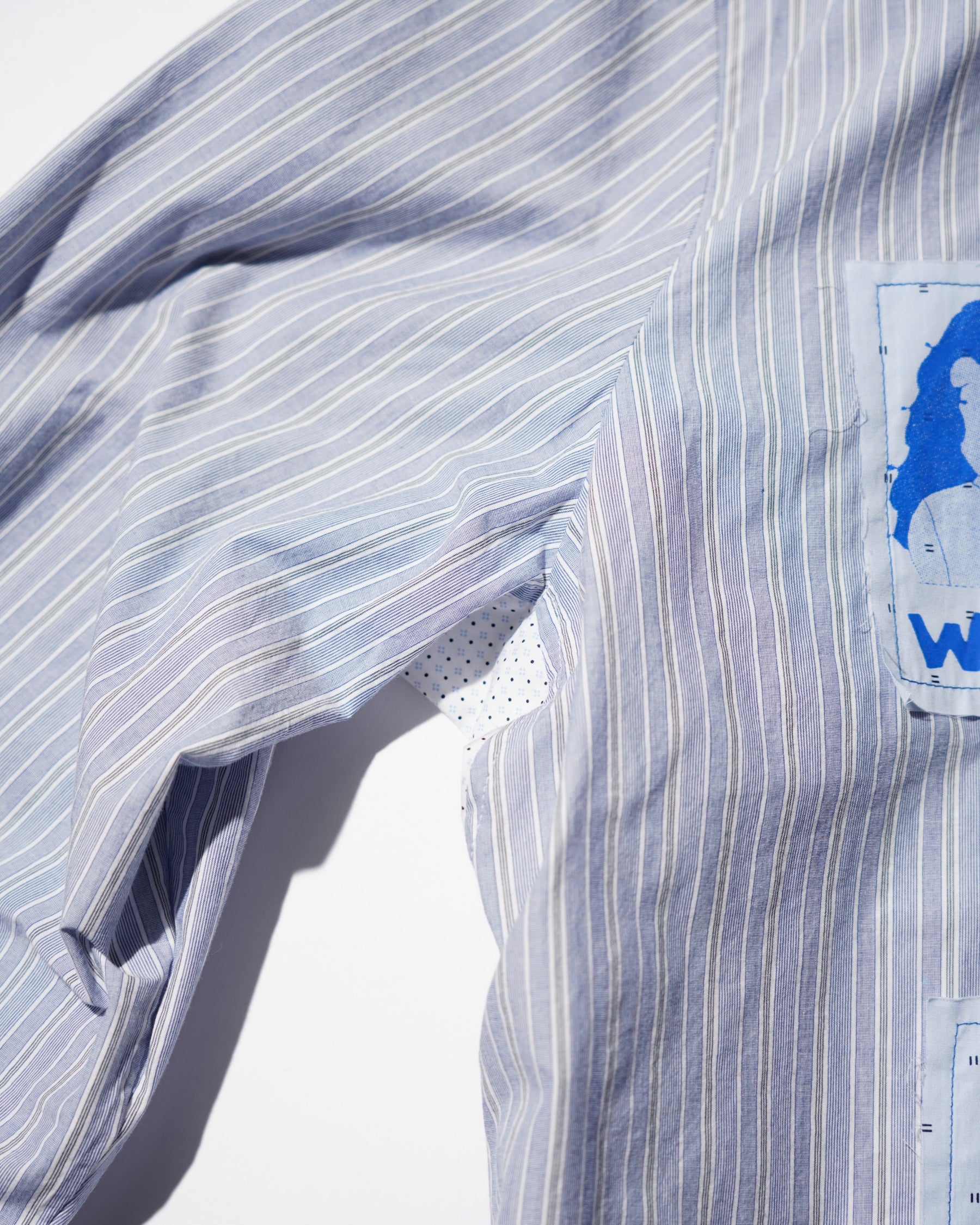 WESTFALL / PATCHES SHIRT BLUE STRIPE