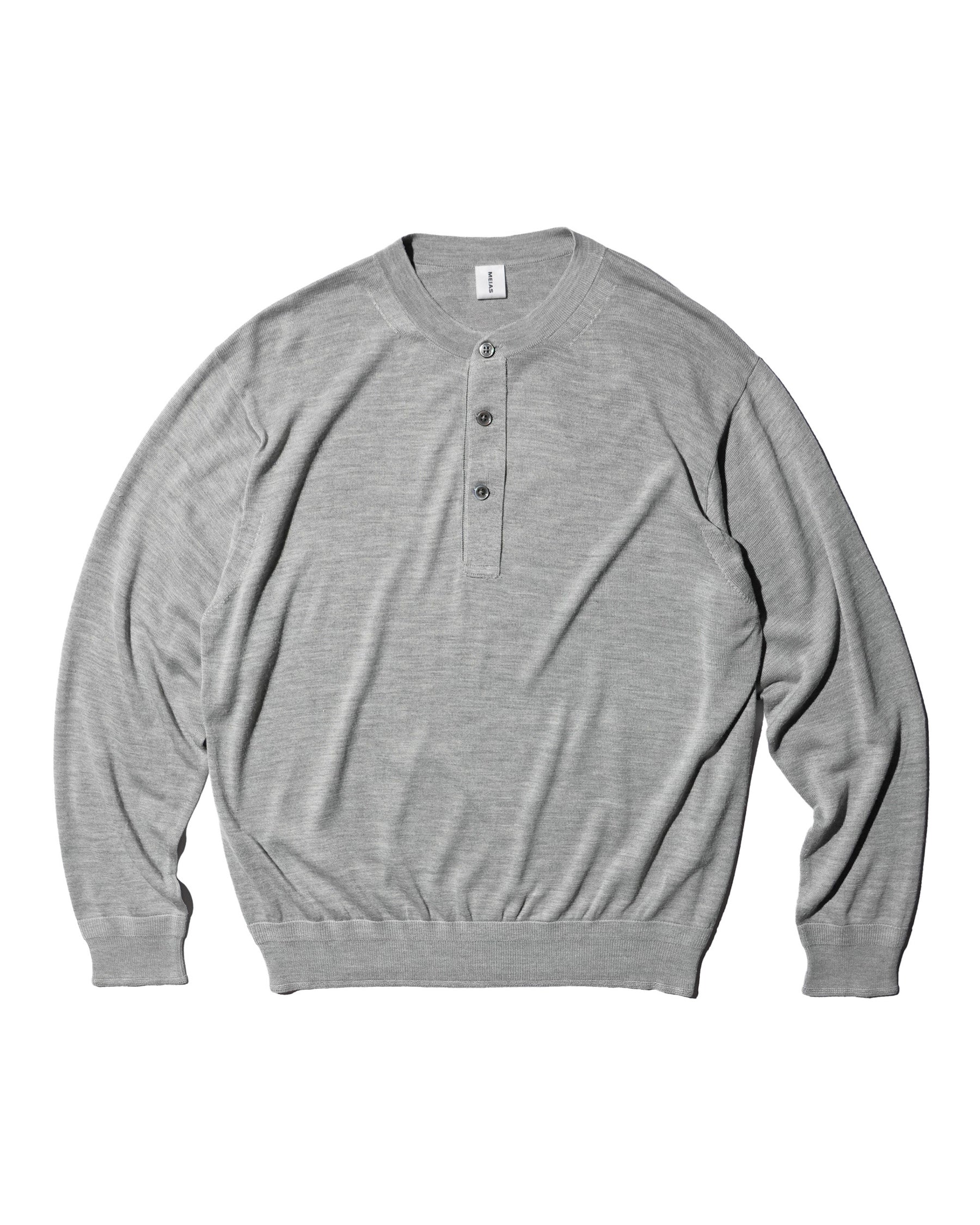 <span style="color: #f50b0b;">Last One</span> MEIAS / SILK HENLEY NECK PO T.GRAY
