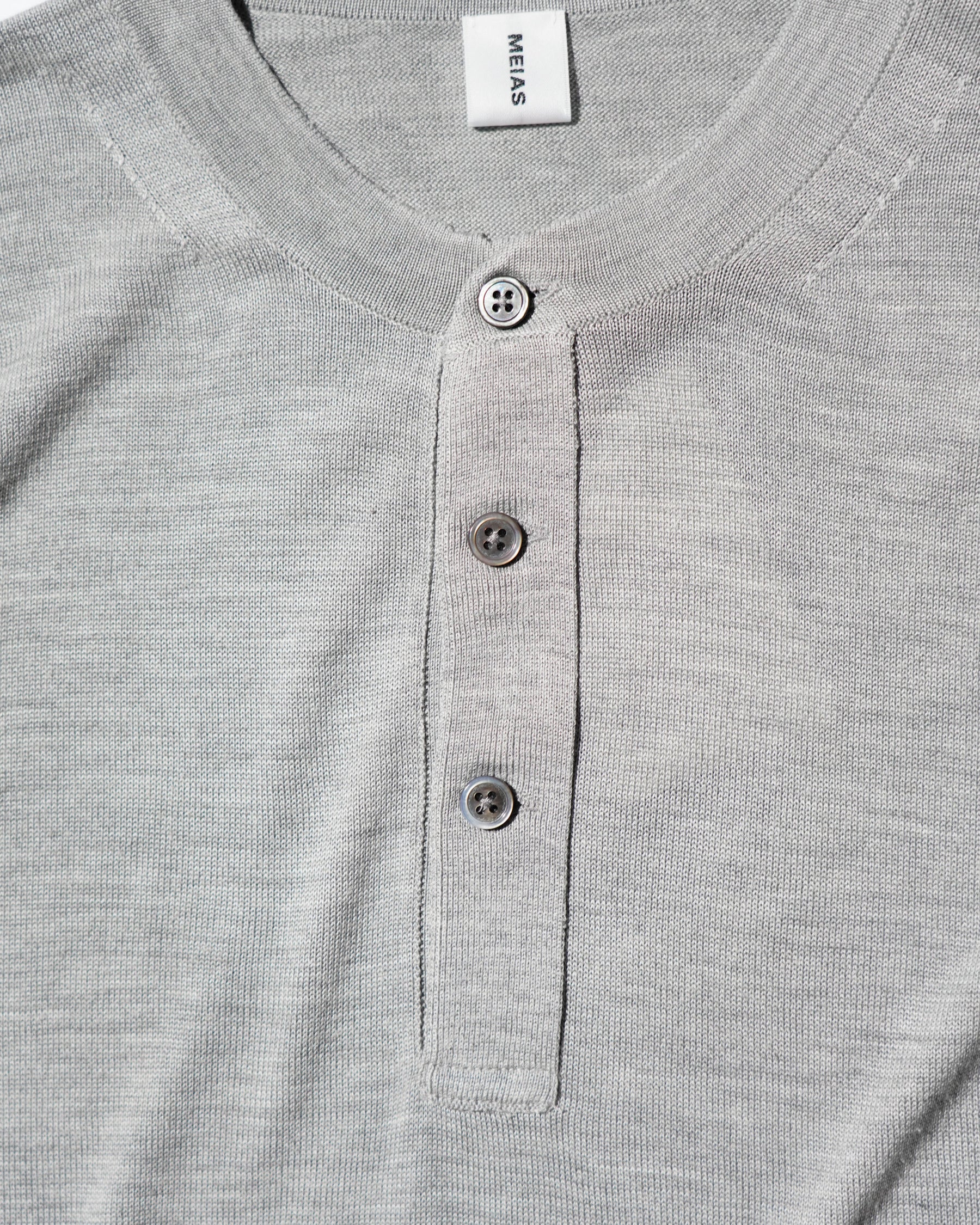 <span style="color: #f50b0b;">Last One</span> MEIAS / SILK HENLEY NECK PO T.GRAY