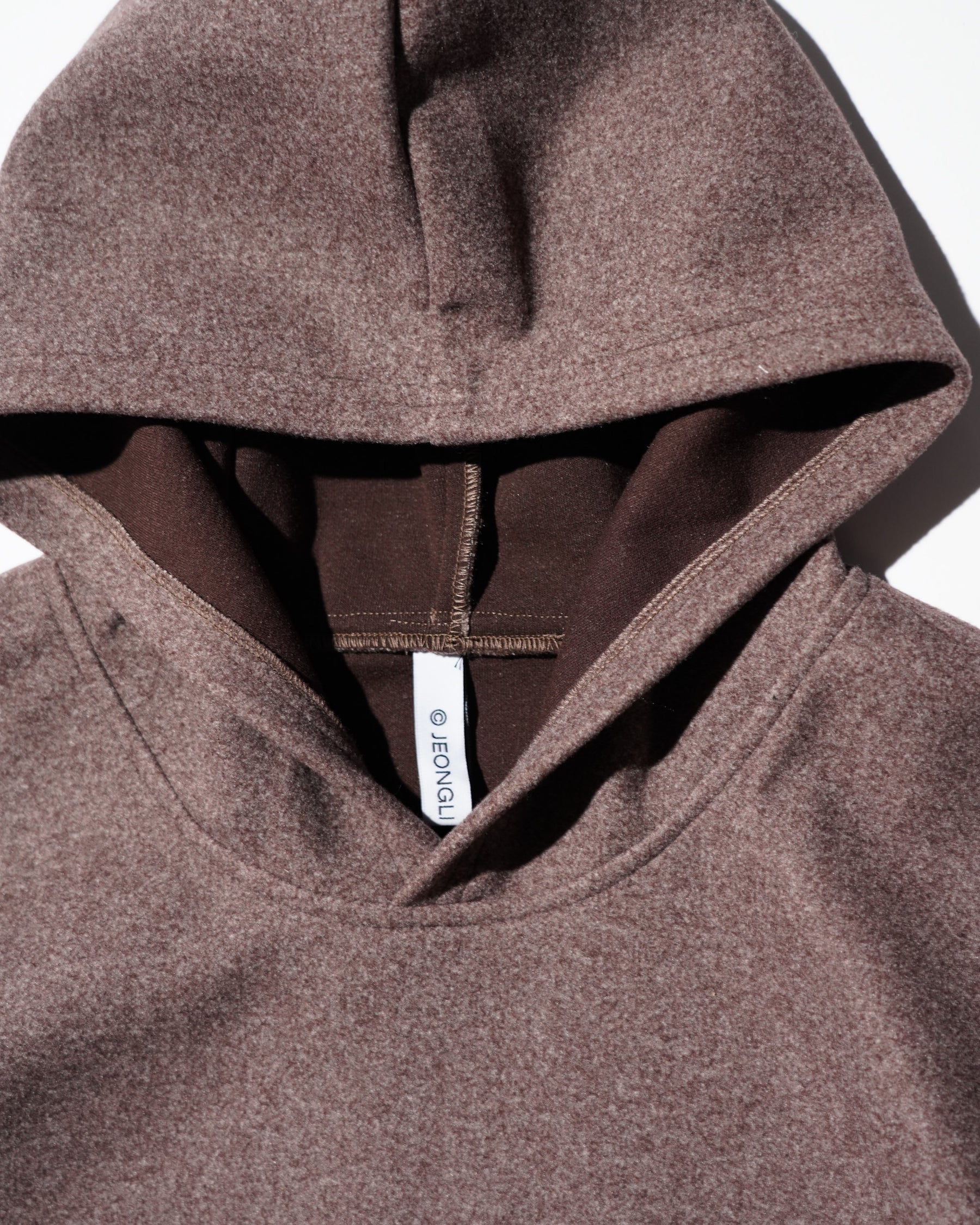 JEONGLI / HOODIE HYBRID WOOL BROWN