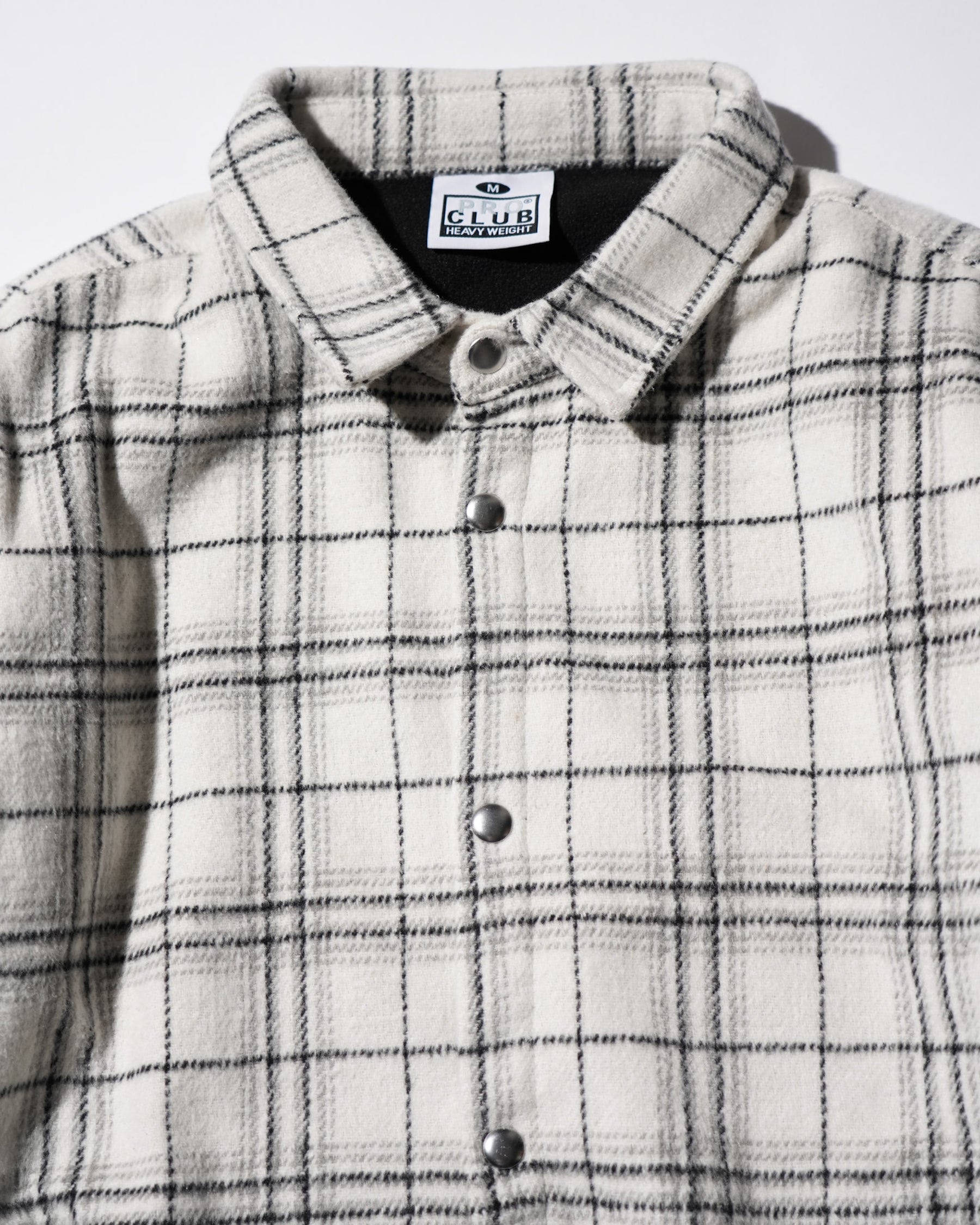 PRO CLUB / Work Shirt Jacket WHITE PLAID 7