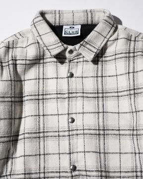 PRO CLUB / Work Shirt Jacket WHITE PLAID 7