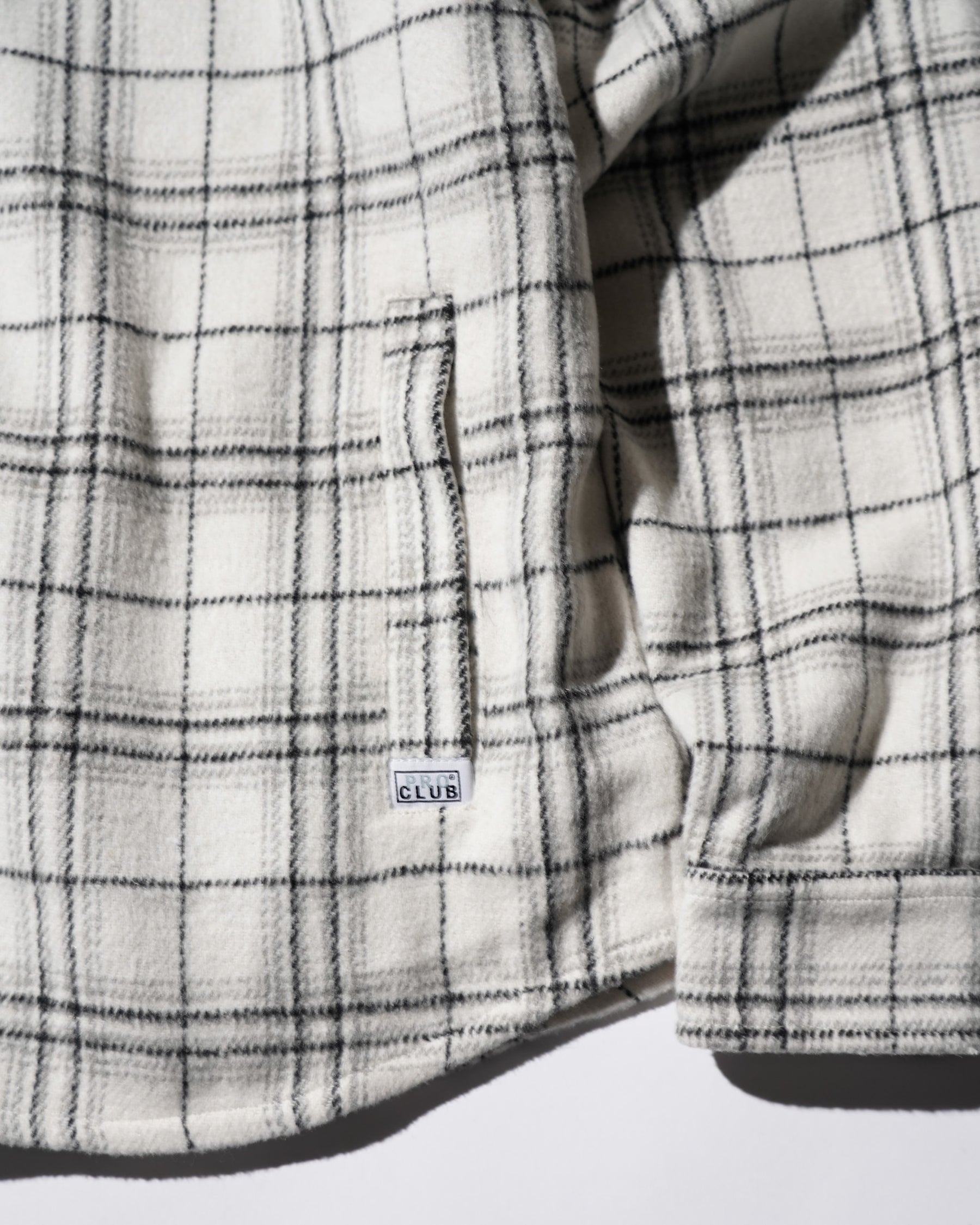 PRO CLUB / Work Shirt Jacket WHITE PLAID 8