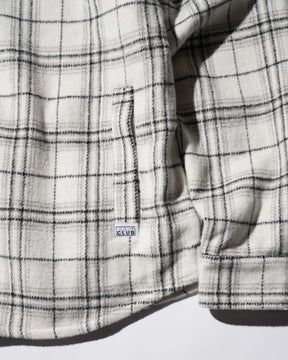 PRO CLUB / Work Shirt Jacket WHITE PLAID 8