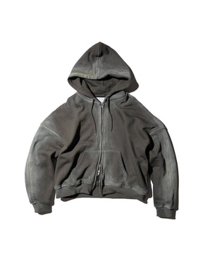 TEPPEI FURUYAMA / PAINTFADE ZIP-UP HOODIE C.GRAY