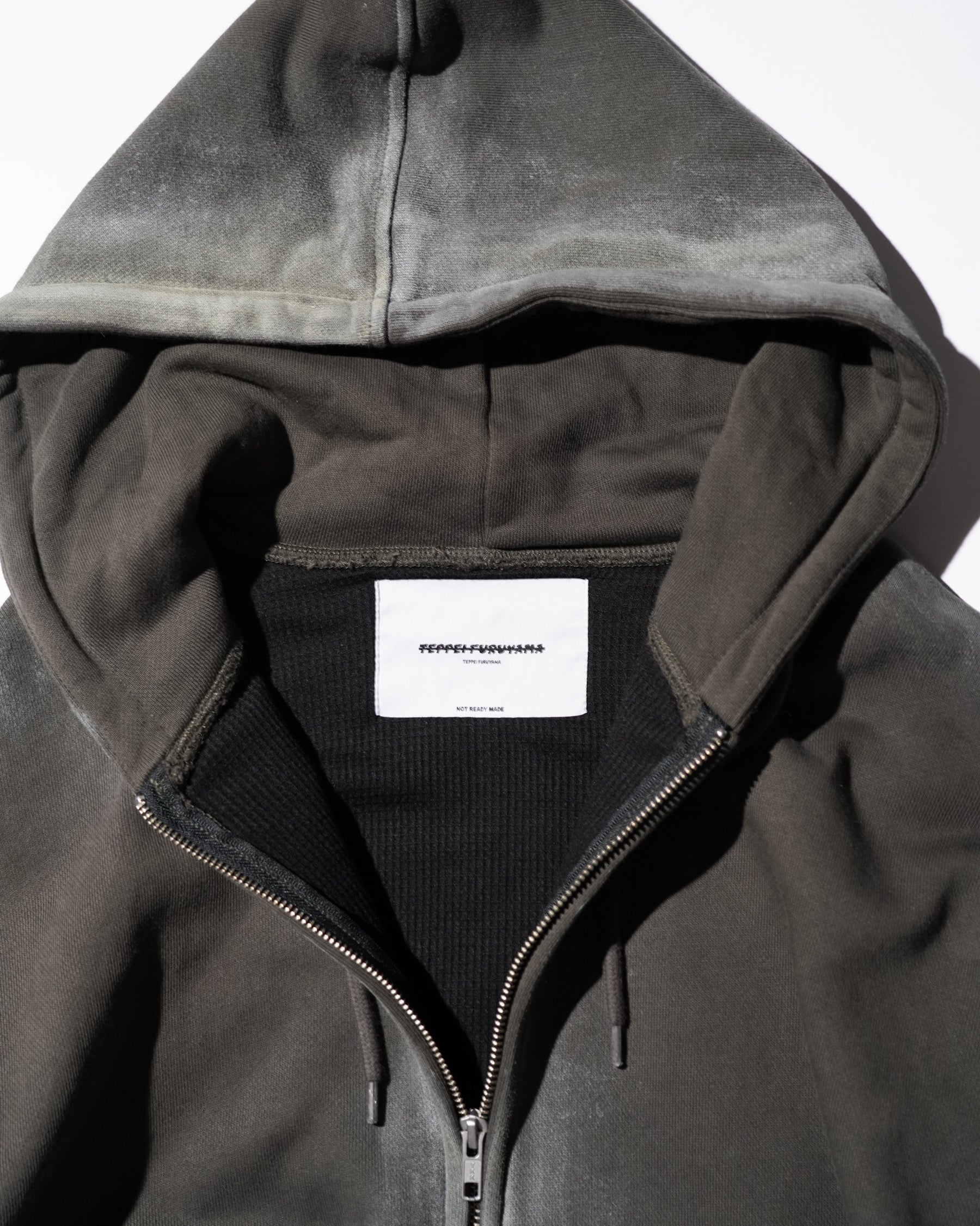 TEPPEI FURUYAMA / PAINTFADE ZIP-UP HOODIE C.GRAY