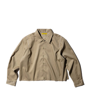 WHATEVERWORKS / PLEATED LS SHIRT KHAKI