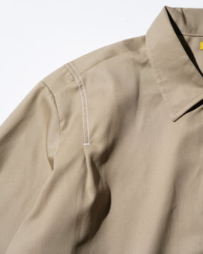 WHATEVERWORKS / PLEATED LS SHIRT KHAKI