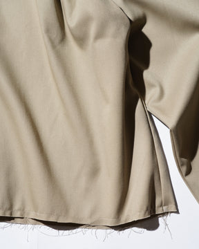 WHATEVERWORKS / PLEATED LS SHIRT KHAKI