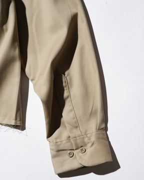 WHATEVERWORKS / PLEATED LS SHIRT KHAKI