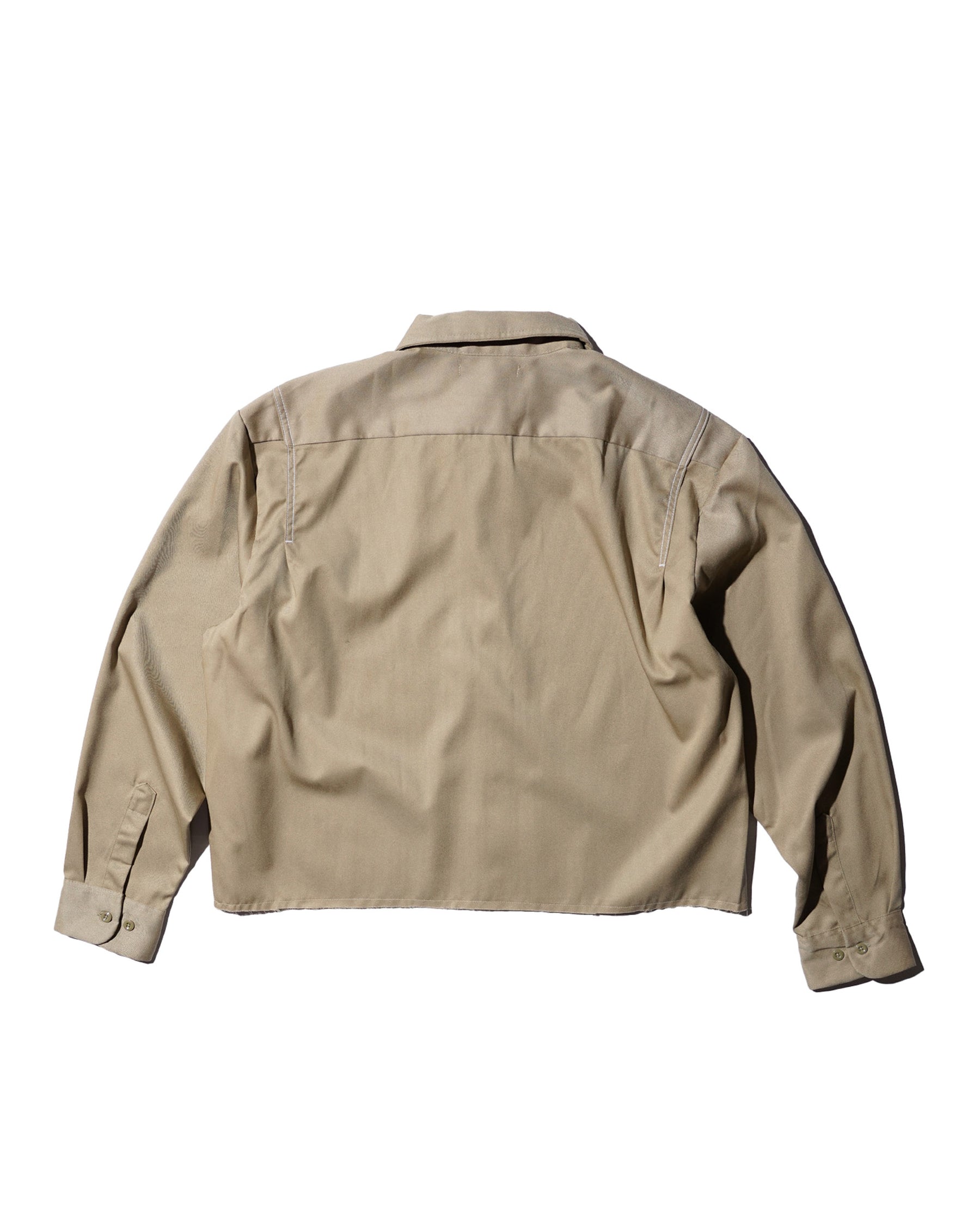 WHATEVERWORKS / PLEATED LS SHIRT KHAKI
