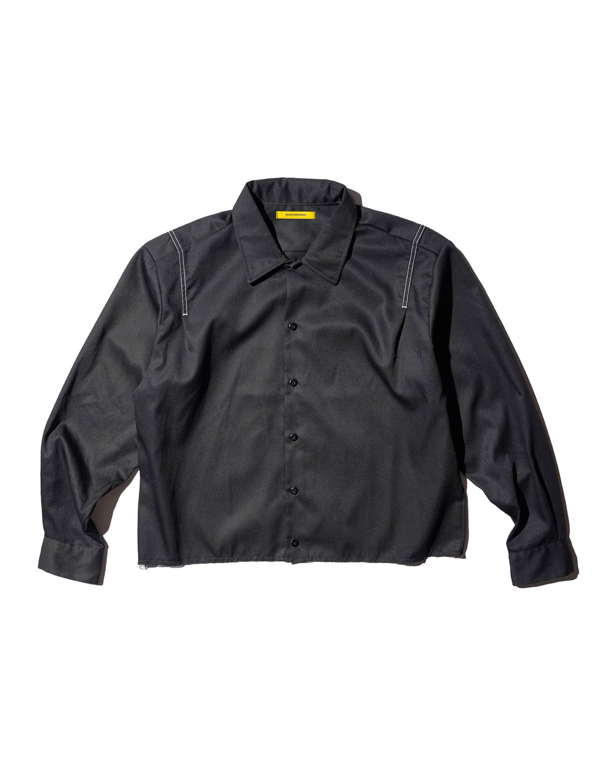 <span style="color: #ff2a00;">Last One</span> WHATEVERWORKS / PLEATED LS SHIRT BLACK