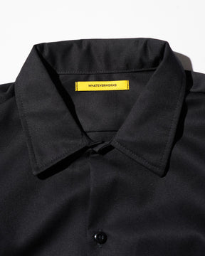 <span style="color: #ff2a00;">Last One</span> WHATEVERWORKS / PLEATED LS SHIRT BLACK