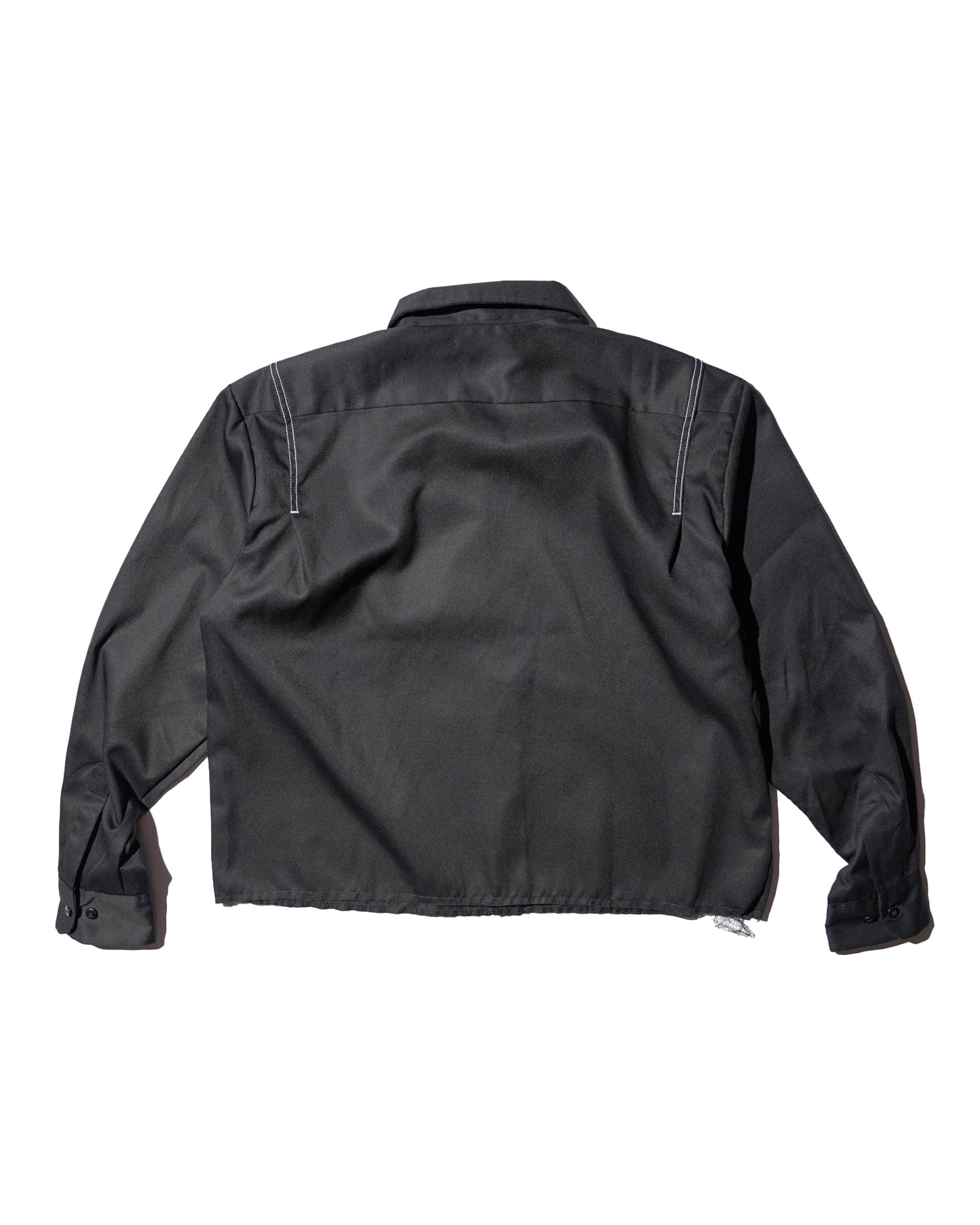 <span style="color: #ff2a00;">Last One</span> WHATEVERWORKS / PLEATED LS SHIRT BLACK