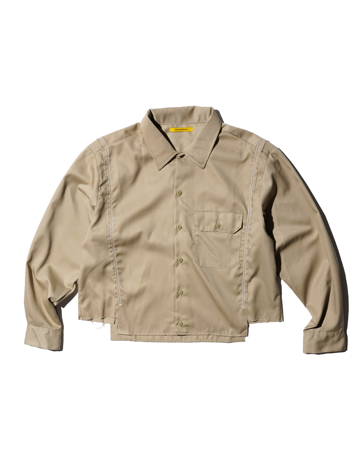 <span style="color: #f50b0b;">Last One</span> WHATEVERWORKS / SPLIT LS SHIRT KHAKI