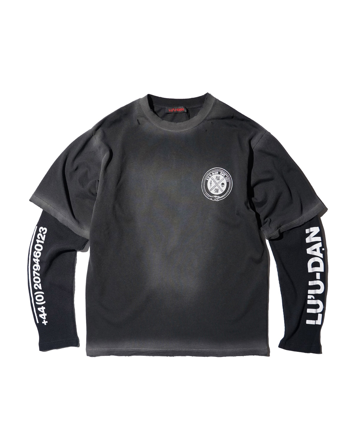 LU'U DAN / DOUBLE DECK TEE CORRODED BLACK