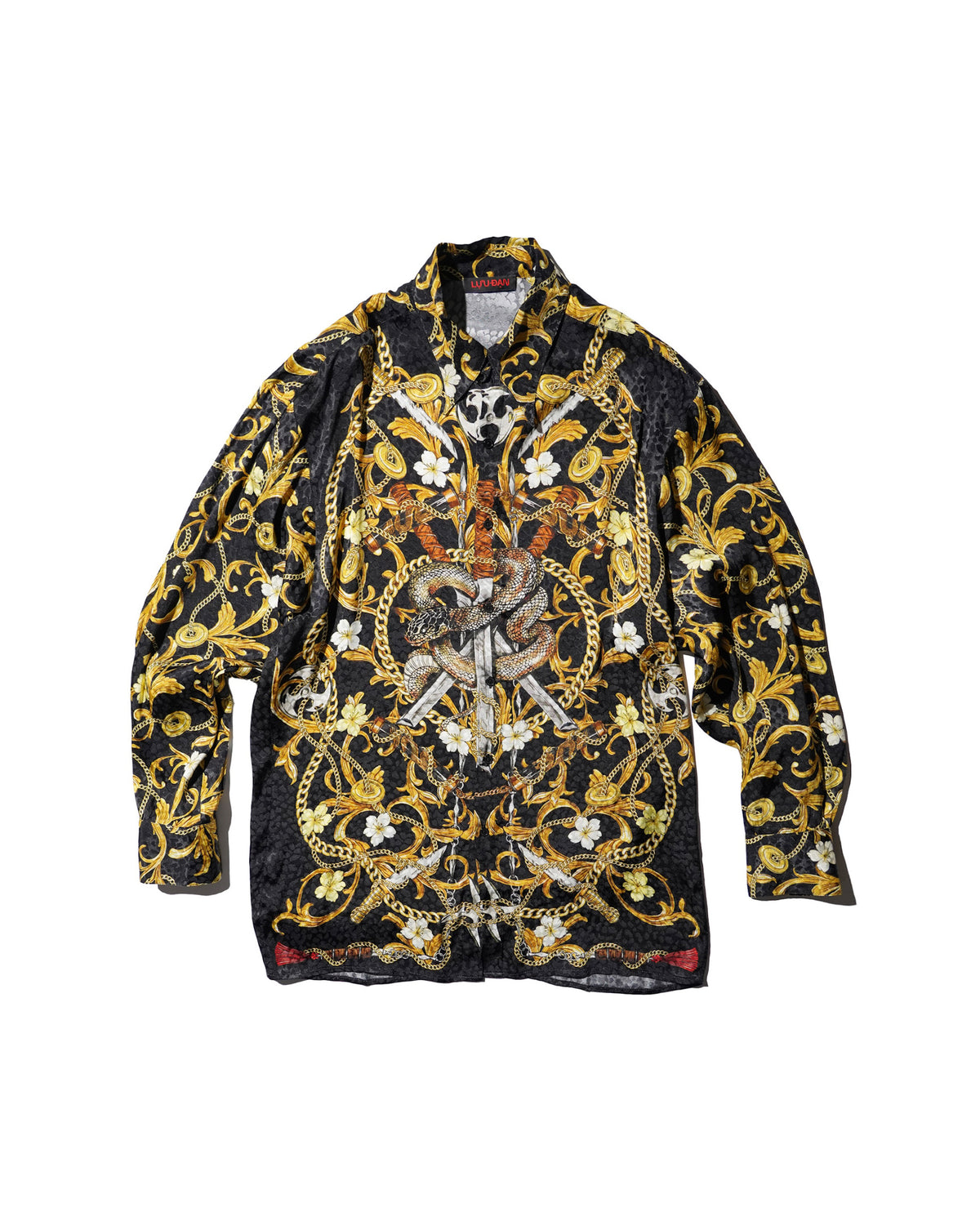 <span style="color: #f50b0b;">Last One</span> LU'U DAN / SLIM FIT SHIRT GILDED BLACK
