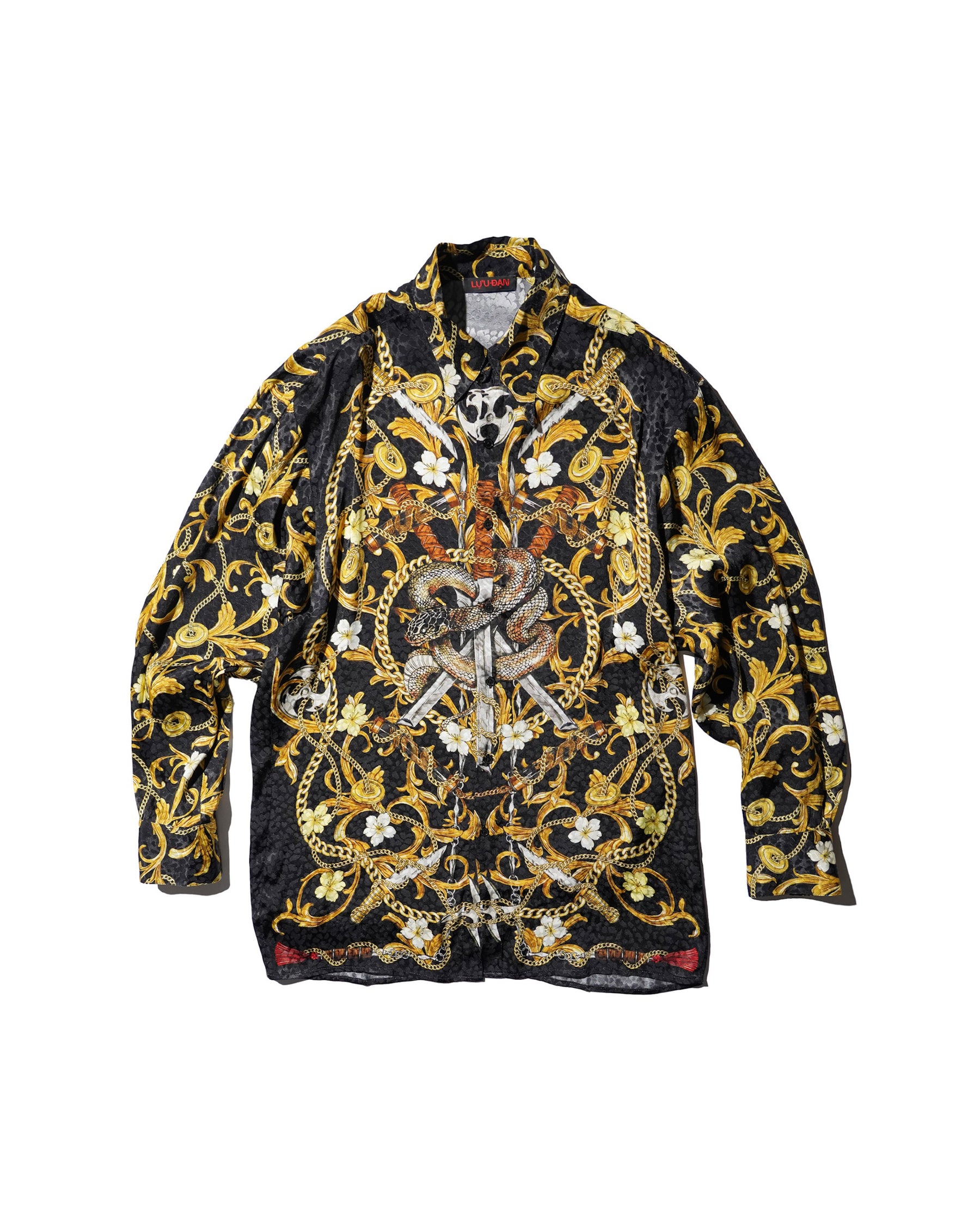 <span style="color: #f50b0b;">Last One</span> LU'U DAN / SLIM FIT SHIRT GILDED BLACK