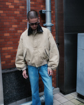 <span style="color: #f50b0b;">Last One</span> ROTOL / Sulfur Dye Twill Work Blouson KHAKI