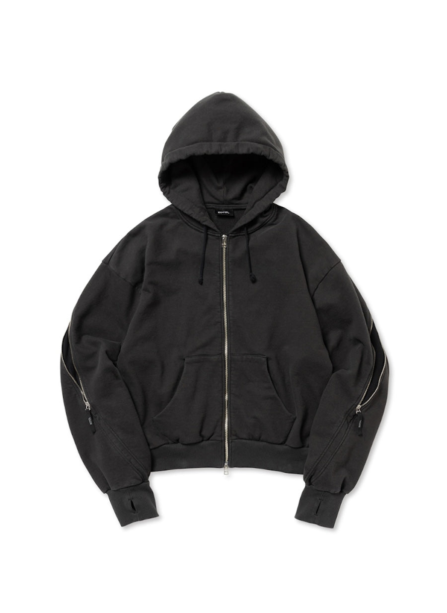 ROTOL / TRANSFORM FULL ZIP HOODIE BLACK