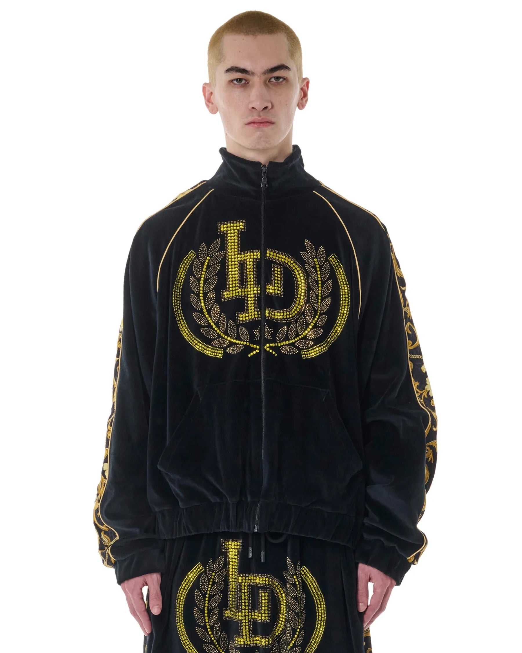 【Pre-Order】LU'U DAN / SUPA SLEAZE TRACK JACKET BAROQUE BLACK