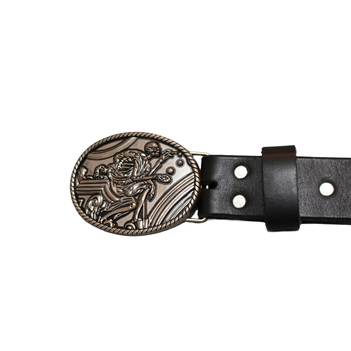 <span style="color: #f50b0b;">Last One</span> LUXENBURG / BAMBERG BELT BLACK ANTIQUED SILVER