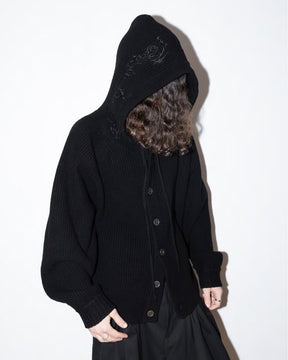 【Pre-Order】1313 SELAH / RAGLAN HOOD CARDIGAN BLACK