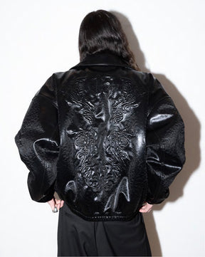 <span style="color: #f50b0b;">Last One</span> 【Pre-Order】1313 SELAH / VALPO ROSE ECO LEATHER JACKET BLACK